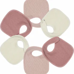 Best Lot de 6 bavoirs de naissance Nid d'abeille Rose Bavoirs