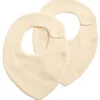 Sauthon Lot de 2 bavoirs en double gaze de coton Vanille