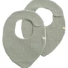 Lot de 2 bavoirs en double gaze de coton Sauge Bavoirs