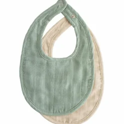 Discount Lot de 2 bavoirs en mousseline Roman Green-Fog Bavoirs