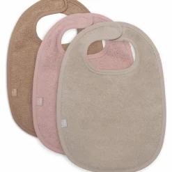 Jollein Lot de 3 bavoirs en éponge Wild Rose-Nougat-Biscuit