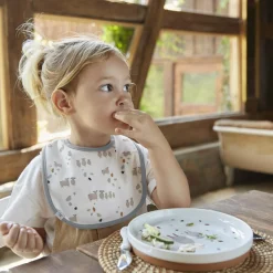 Lässig Lot de 5 bavoirs en éponge Tiny Farmer Mouton bleu