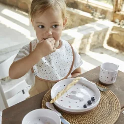 Lässig Lot de 5 bavoirs en éponge Tiny Farmer Mouton bleu