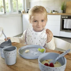 Lässig Lot de 5 bavoirs en éponge Tiny Farmer Mouton bleu