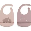 Best Lot de 2 bavoirs en silicone Ozzo Rose Bavoirs