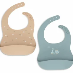 Jollein Lot de 2 bavoirs en silicone On the Go