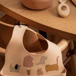 Liewood Lot de 2 bavoirs en silicone Ember Cats and Dogs