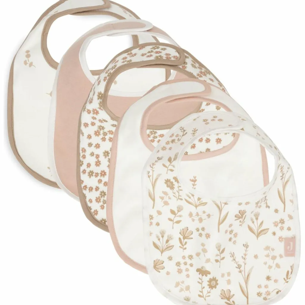 Jollein Lot de 5 bavoirs imperméables Bloomy