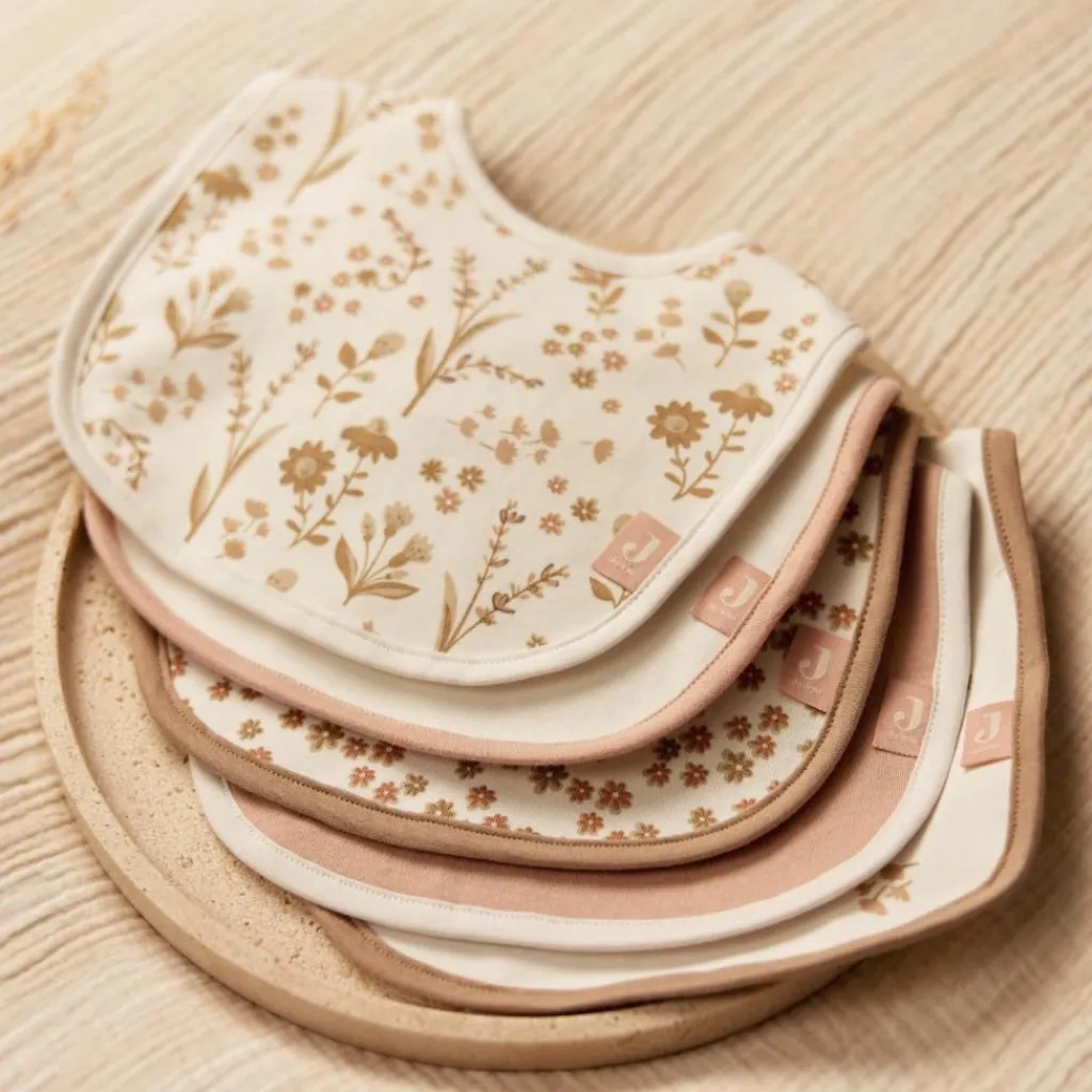 Jollein Lot de 5 bavoirs imperméables Bloomy