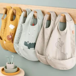 Online Lot de 2 bavoirs imperméables à velcro Lalee Sable Bavoirs