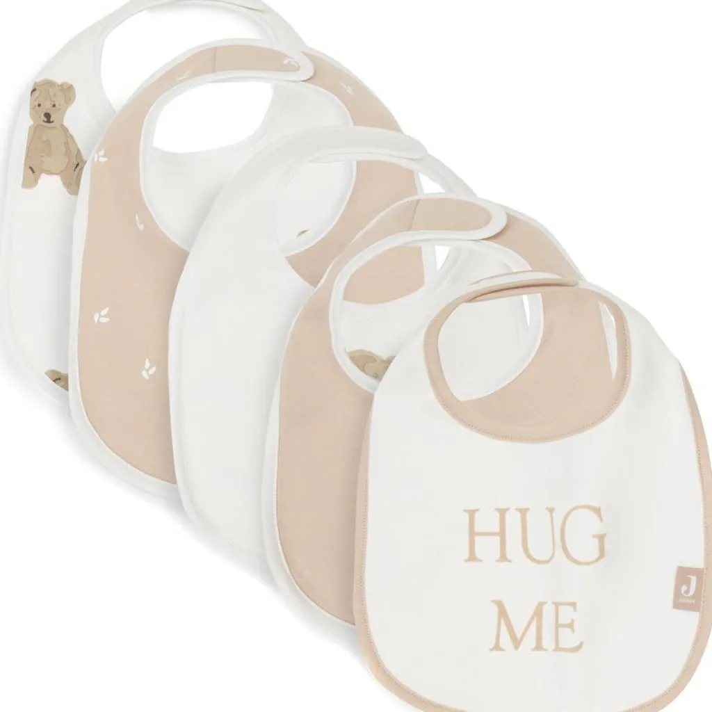 Jollein Lot de 5 bavoirs imperméables Teddy Bear