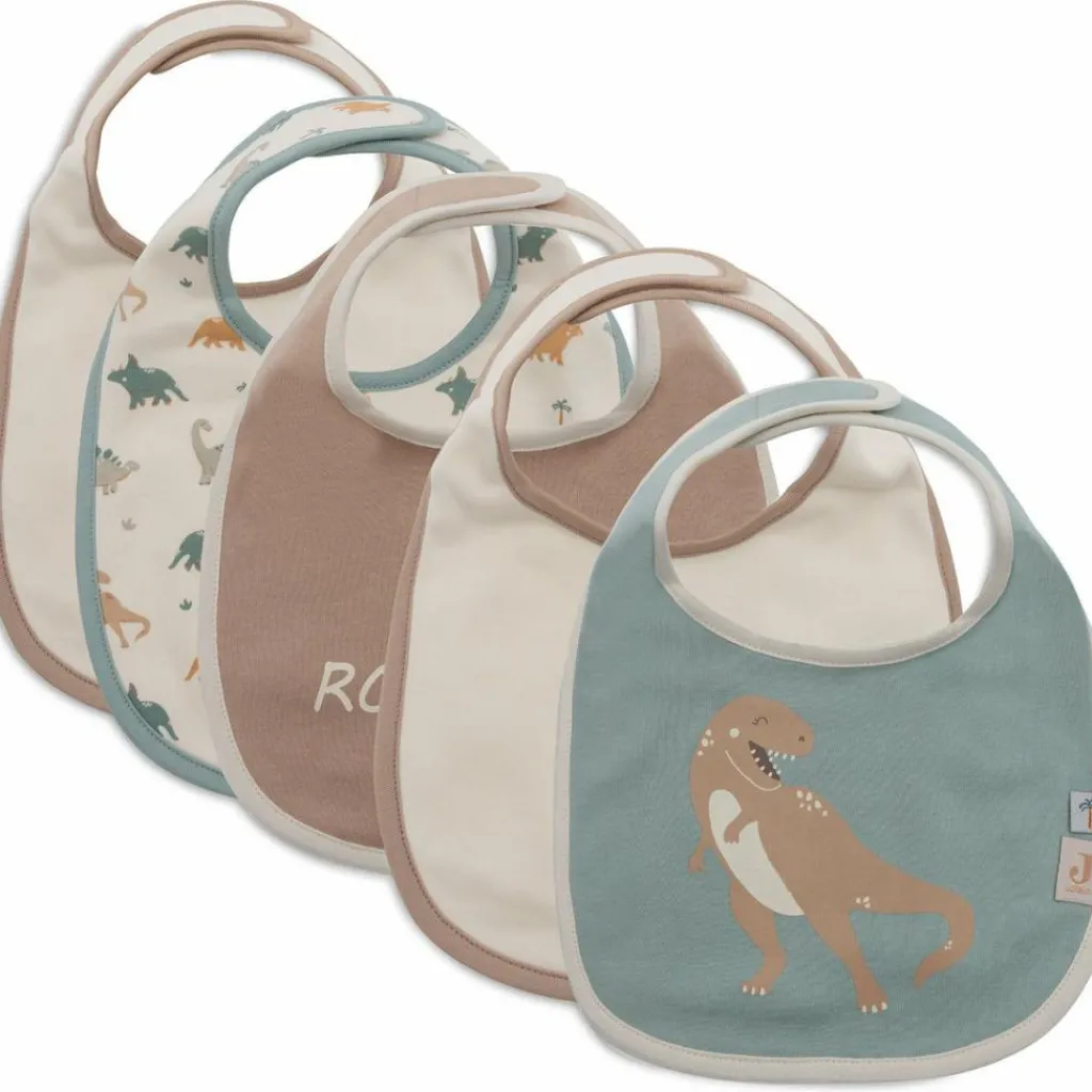 Jollein Lot de 5 bavoirs imperméables Roarsome