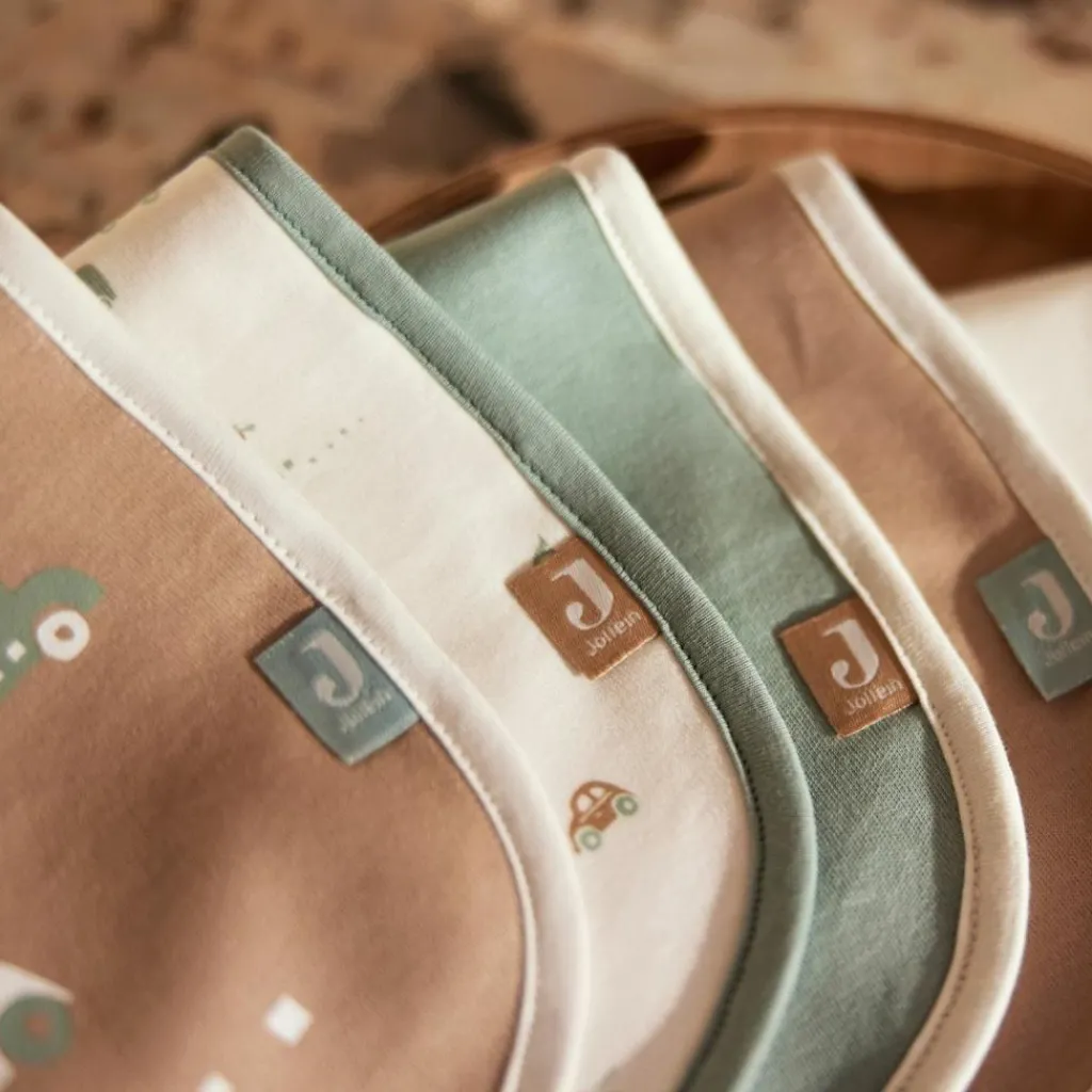 Jollein Lot de 5 bavoirs imperméables On the Go