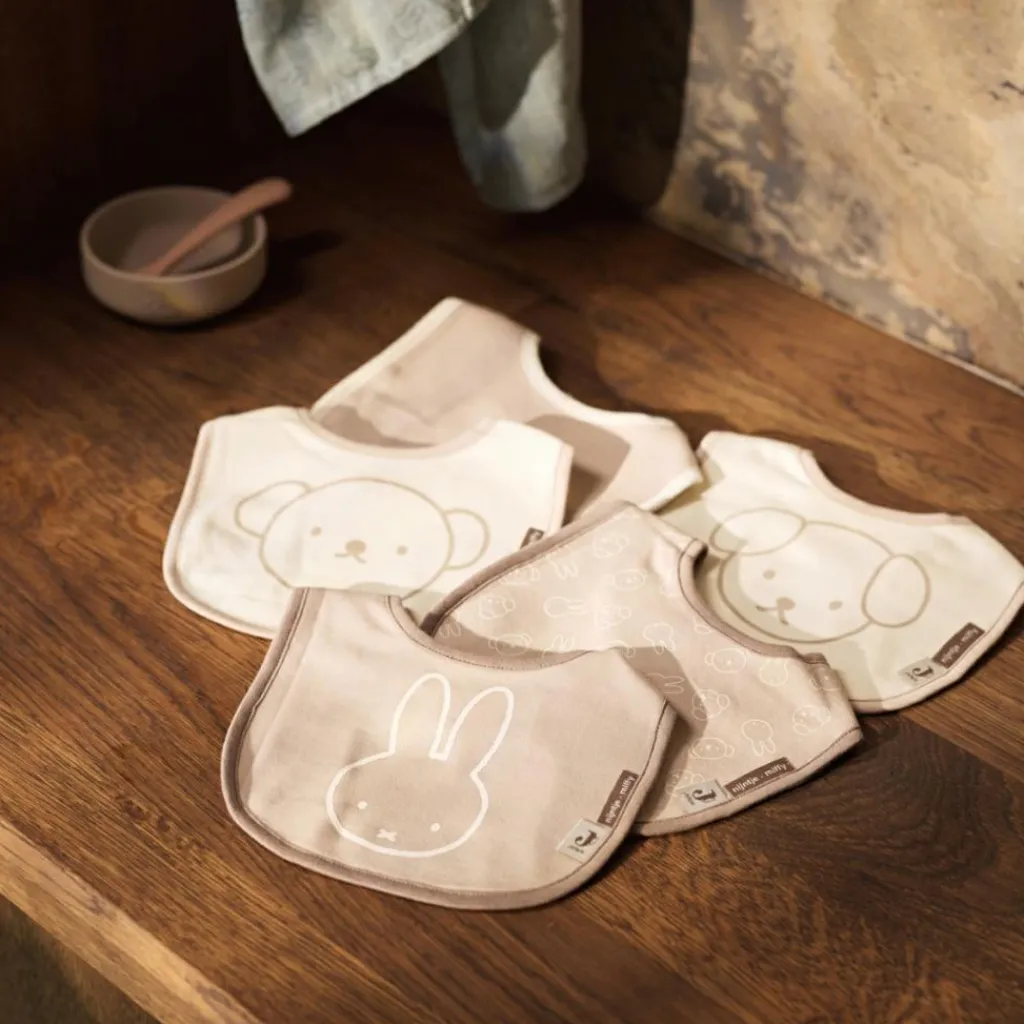 Outlet Lot de 5 bavoirs imperméables Miffy and Friends Bavoirs