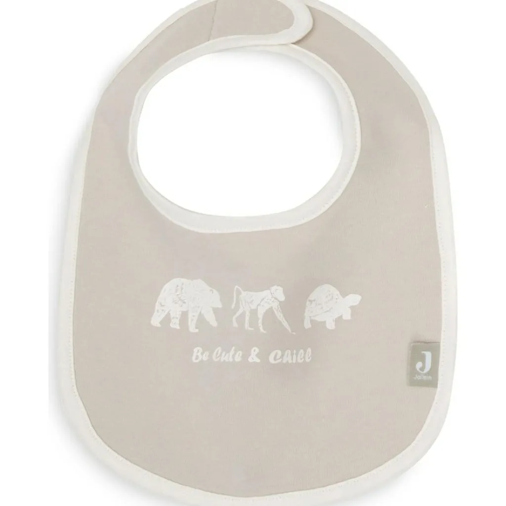 Jollein Lot de 5 bavoirs imperméables Animals Nougat