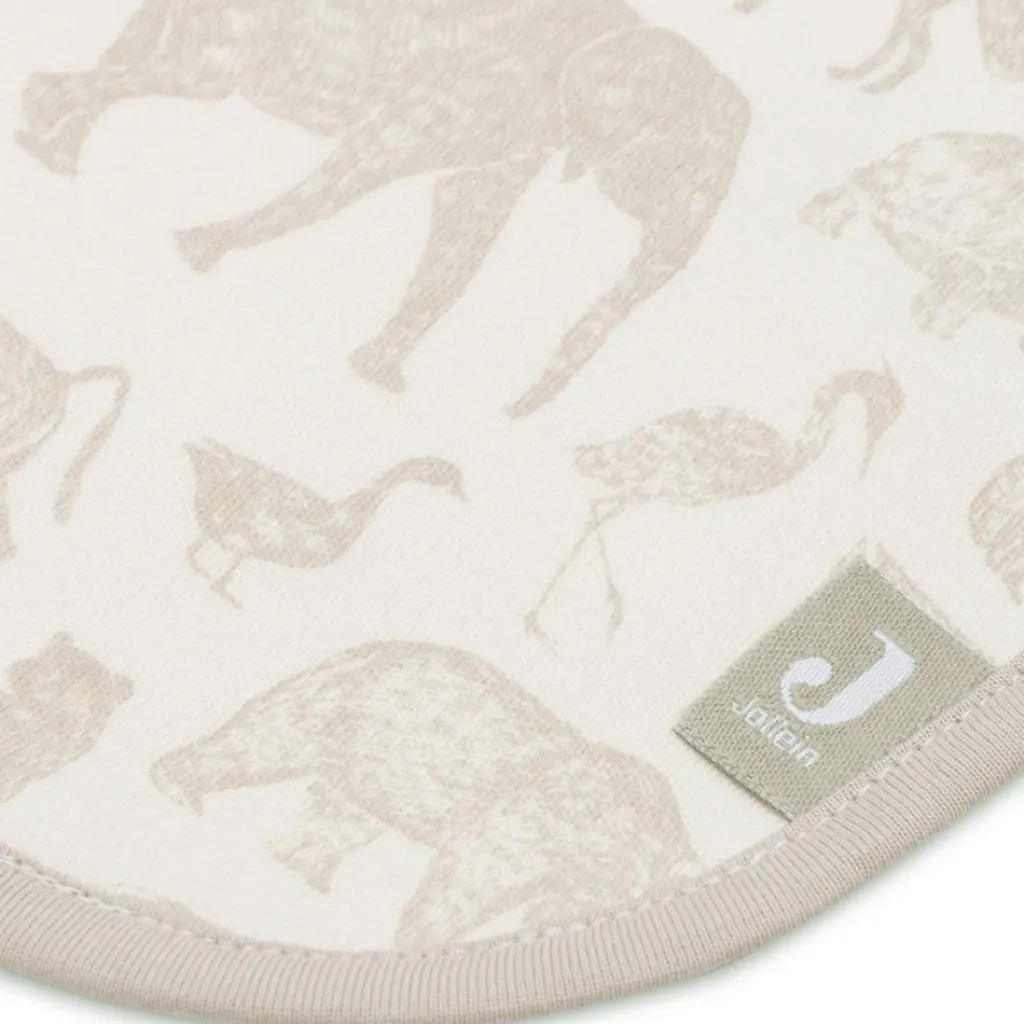 Jollein Lot de 5 bavoirs imperméables Animals Nougat