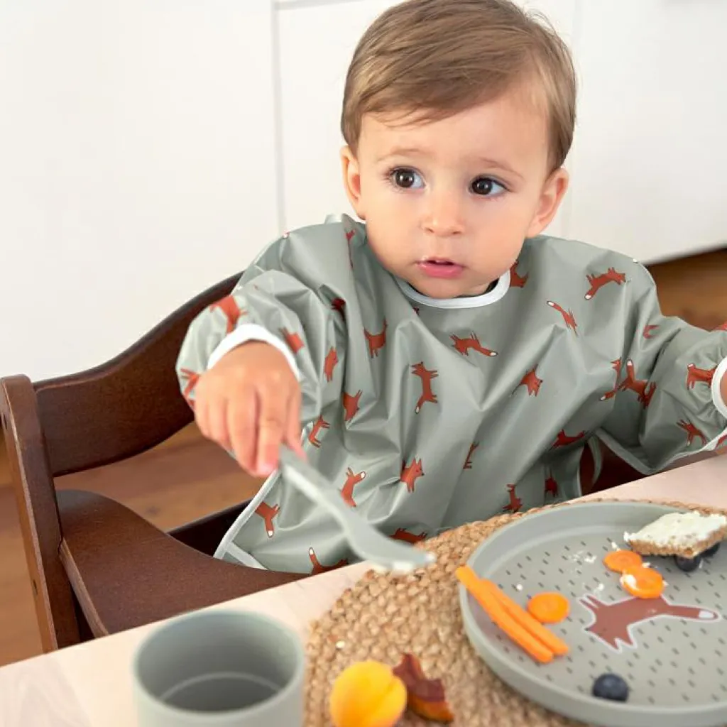 Clearance Lot de 2 bavoirs manches longues avec poche Little Forest Renard Bavoirs