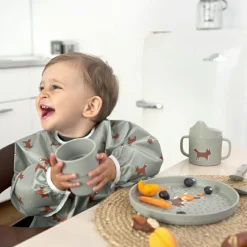 Clearance Lot de 2 bavoirs manches longues avec poche Little Forest Renard Bavoirs