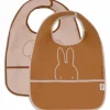 Jollein Lot de 2 bavoirs plastifiés Miffy Peekaboo Wild Rose
