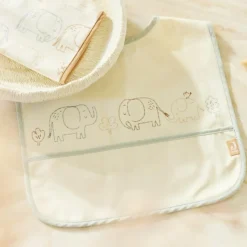 Jollein Lot de 2 bavoirs plastifiés Elephant Tales