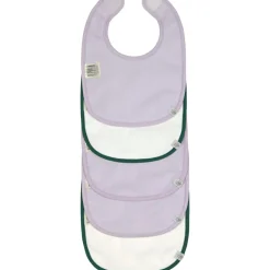 Sale Lot de 5 bavoirs éponge Happy Rascals Coeur lavande Bavoirs