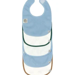 Lässig Lot de 5 bavoirs éponge Happy Rascals Smile bleu ciel