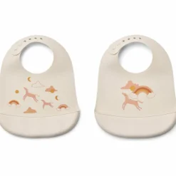 Liewood Lot de 2 bavoirs Tilda Dream Ecru