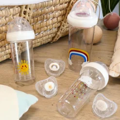 Best Lot de 3 biberons anti colique gigognes Rainbow Arc-en-ciel (360 ml et 210 ml) Biberon