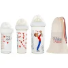 Le Biberon Français Lot de 3 biberons anti colique gigognes Papa-bébé by Soledad (360 ml et 210 ml)