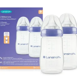 Best Lot de 2 biberons et tétines Natural Wave® spécial allaitement (240 ml) Biberon