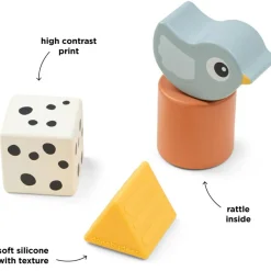 Hot Lot de 4 blocs sensoriel Birdee Jouet À Empiler