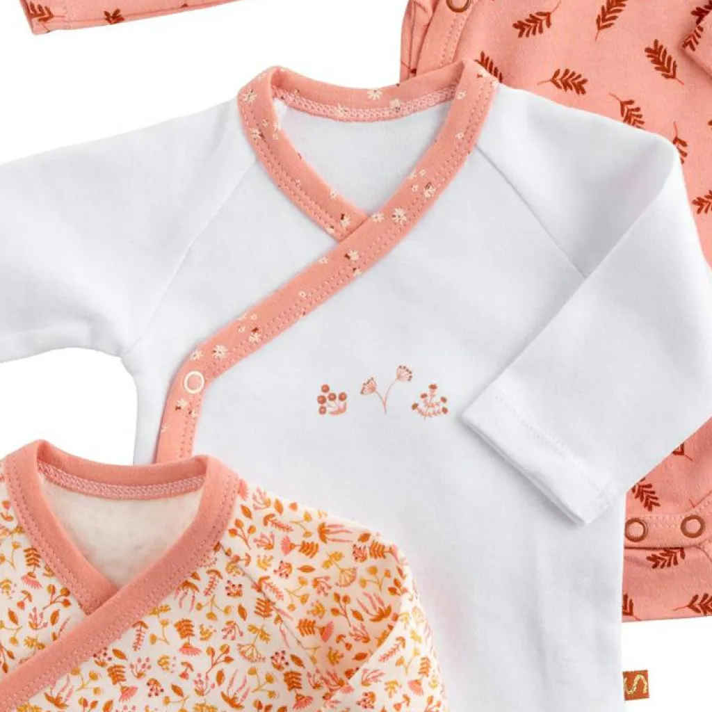 Online Lot de 3 bodies cache-cœur Esmée (naissance) Body