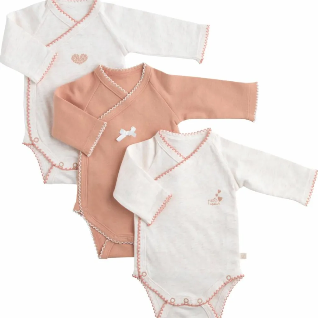Online Lot de 3 bodies Petit Cœur (1 mois) Body