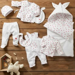 BB & Co Lot de 2 bodys manches longues Mon petit coeur (6 mois)