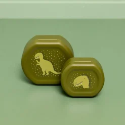 Clearance Lot de 2 boîtes à goûter à clip Mr. Dino Boîte À Goûter / Lunch Box