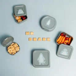 Sale Lot de 2 boîtes à goûter à clip Mr. Shark Boîte À Goûter / Lunch Box