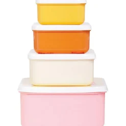 A Little Lovely Company Lot de 4 boîtes à goûter Arc-en-ciel