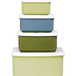 A Little Lovely Company Lot de 4 boîtes à goûter Dinosaure