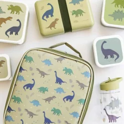 A Little Lovely Company Lot de 4 boîtes à goûter Dinosaure