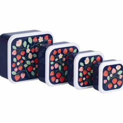 Sale Lot de 4 boîtes à goûter Fraises Boîte À Goûter / Lunch Box