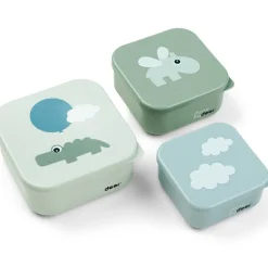Hot Lot de 3 boîtes à goûter Happy clouds vert Boîte À Goûter / Lunch Box