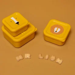 New Lot de 3 boîtes à goûter Mr. Lion Boîte À Goûter / Lunch Box