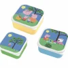Outlet Lot de 3 boîtes à goûter Peppa Pig Boîte À Goûter / Lunch Box