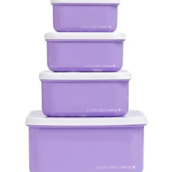 A Little Lovely Company Lot de 4 boîtes à goûter Rêves de licorne