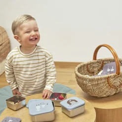 Lässig Lot de 3 boîtes à goûter Tiny Farmer bleu