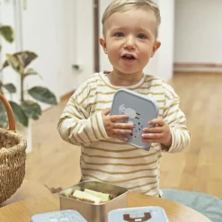 Lässig Lot de 3 boîtes à goûter Tiny Farmer bleu