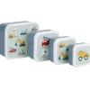 Discount Lot de 4 boîtes à goûter Véhicules Boîte À Goûter / Lunch Box