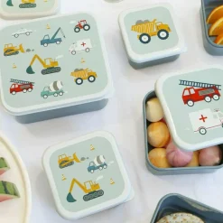 Discount Lot de 4 boîtes à goûter Véhicules Boîte À Goûter / Lunch Box
