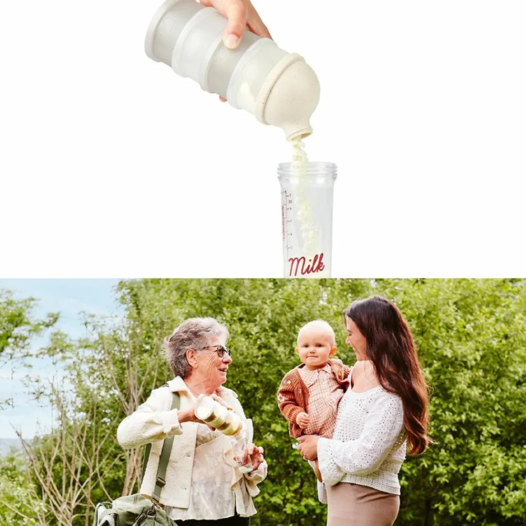 Babymoov Lot de 4 boîtes doseuses Babydose Mineral Beige