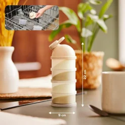 Babymoov Lot de 4 boîtes doseuses Babydose Mineral Beige